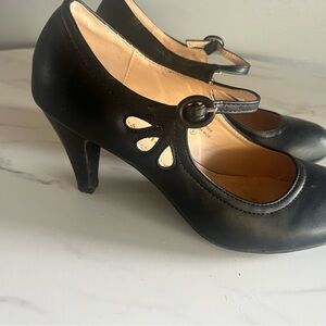 Chloe Black Mary Jane Heels